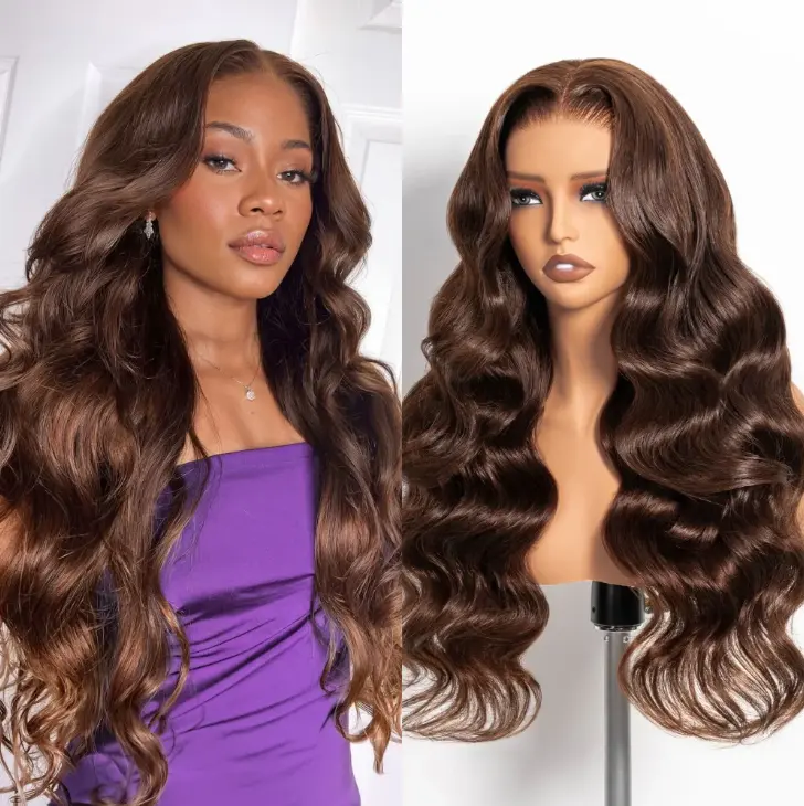 【HD Pro.2.0 Lace Wig Body Wave】Megalook Zero-Wear Truly Snap & Go HD Lace Wig Dark Brown 13x6 Glueless 100% Human Hair Wigs Seamless Fit All Skins【Only live】