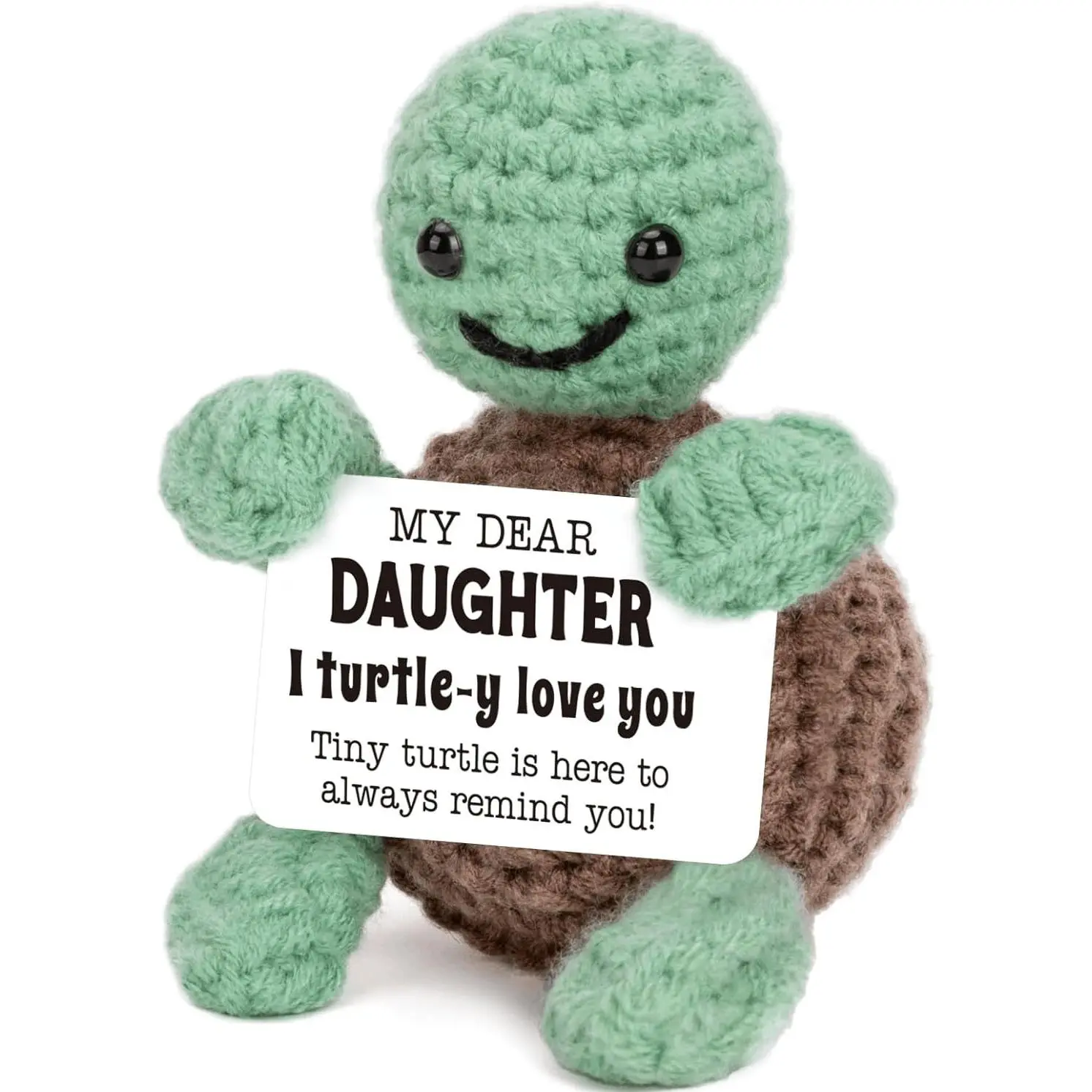 Cute Crochet Turtle Design Gift, Handmade Emotional Positive Crochet Turtle, Birthday Gifts for Daughter in Law Bonus Step, I Love You Small Cute Stuff, Amigurumi Stuffed Animal, Crochet Animals, Collectible Soft Animal
