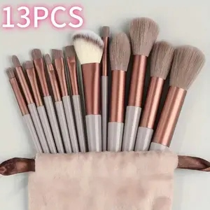 13-Piece Makeup Brush Set, Soft Bristles, Blending Brush, Face Makeup Brushes, Portable Storage Bag, Professional Beauty Tools Kit, Essential Cosmetic Brushes