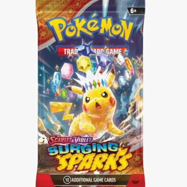 Pokémon TCG Surging Sparks Trading Card Pack - Choose Between Booster Pack, ETB or Booster Bundle