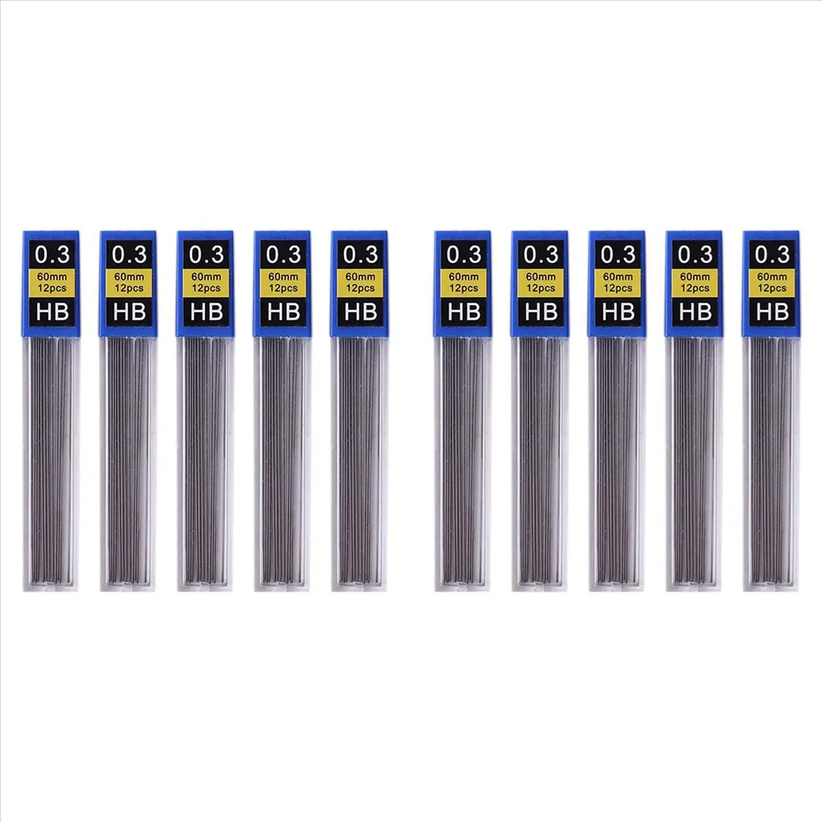 10Pcs Pencil Lead Refill, Pencil Refill Office Writing Accessories Pencil Student Stationery Pencil Refills(0.3mm)