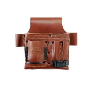 AH2395 :: AMBASSADOR SERIES MULTI TOOL HOLDER CHESTNUT BROWN COLOR TOP GRAIN LEATHER