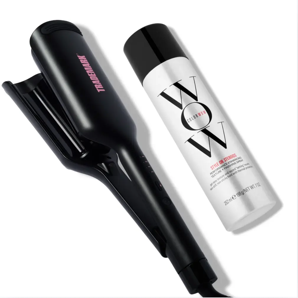 Trademark Babe Waves X Hair Waver & Texturizing Spray for Effortless Waves with Hold and Texture - Black