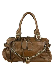 Pre-owned Chloé Leather Shoulder Bags Chloe Vintage Brown Paddington Handbag