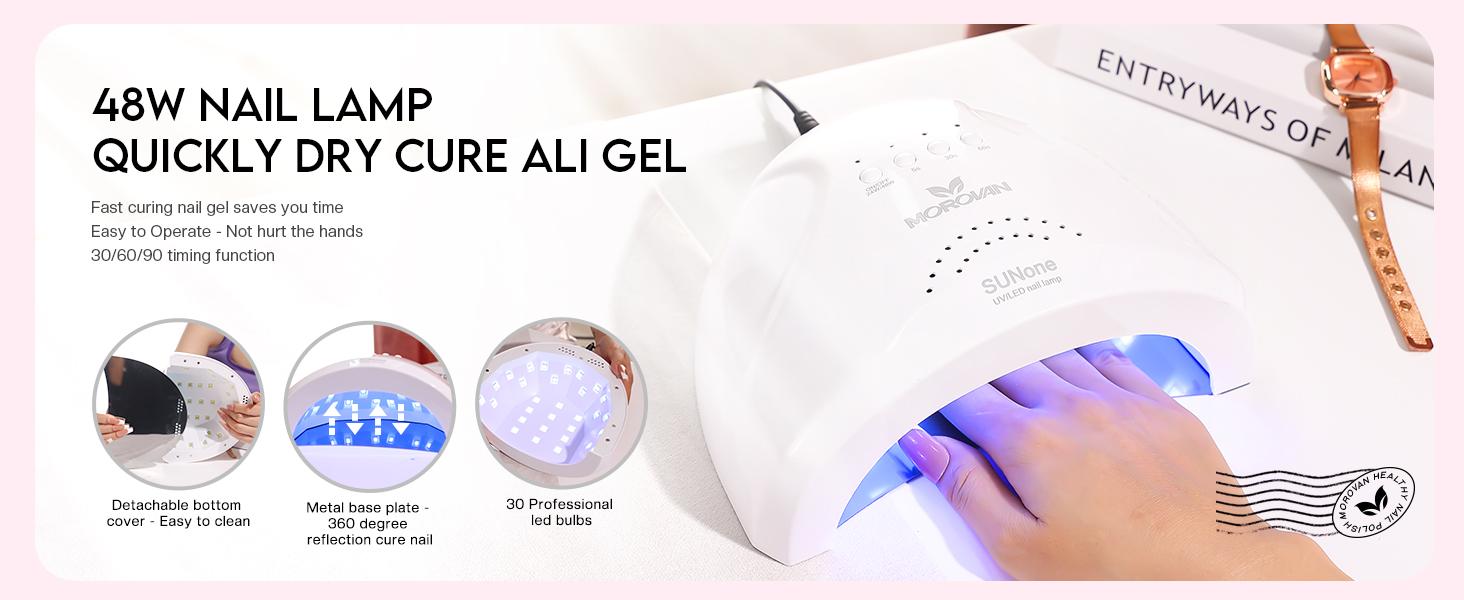 MOROVAN Mother's Day Poly Gel Nail Starter Kit: All-in-One Nail Art Kit for Beginners with UV Lamp, Perfect DIY Nail Extension Gift for Women