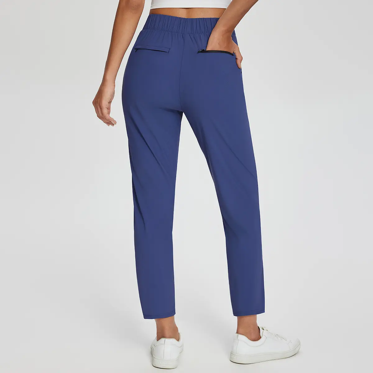 Womens 26''/27'' Business Casual Pants Breathable Lightweight Ankle Summer Trousers with Zipper Pockets Golf Pants Stretch Petite Work Bottoms School Athletic Stretchable Fitness Outfit