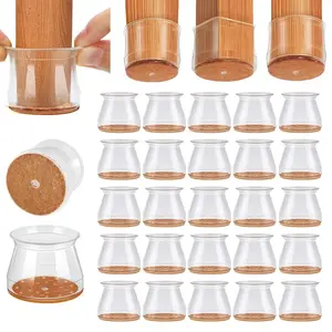 【FaddishDeal】Chair rubber mat protects the floor from scratches and noise, chair foot mat, suitable for wood floors, tiles, daily household items felt slide.Fitted furniture leg covers