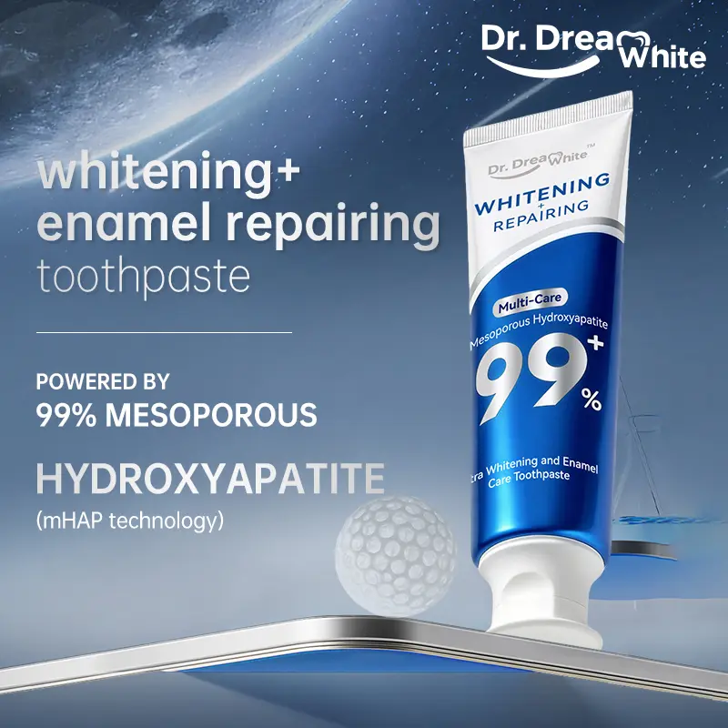 Dr.DreamWhite 99% Nano-Hydroxyapatite Oral Toothpaste - Enamel Repair, Whitening, Anti-Sensitivity Daily Care, Jasmine Green Tea Flavor, 5.29oz Multipack (3 Tubes Pack, Contains Mesoporous Hydroxyapatite)