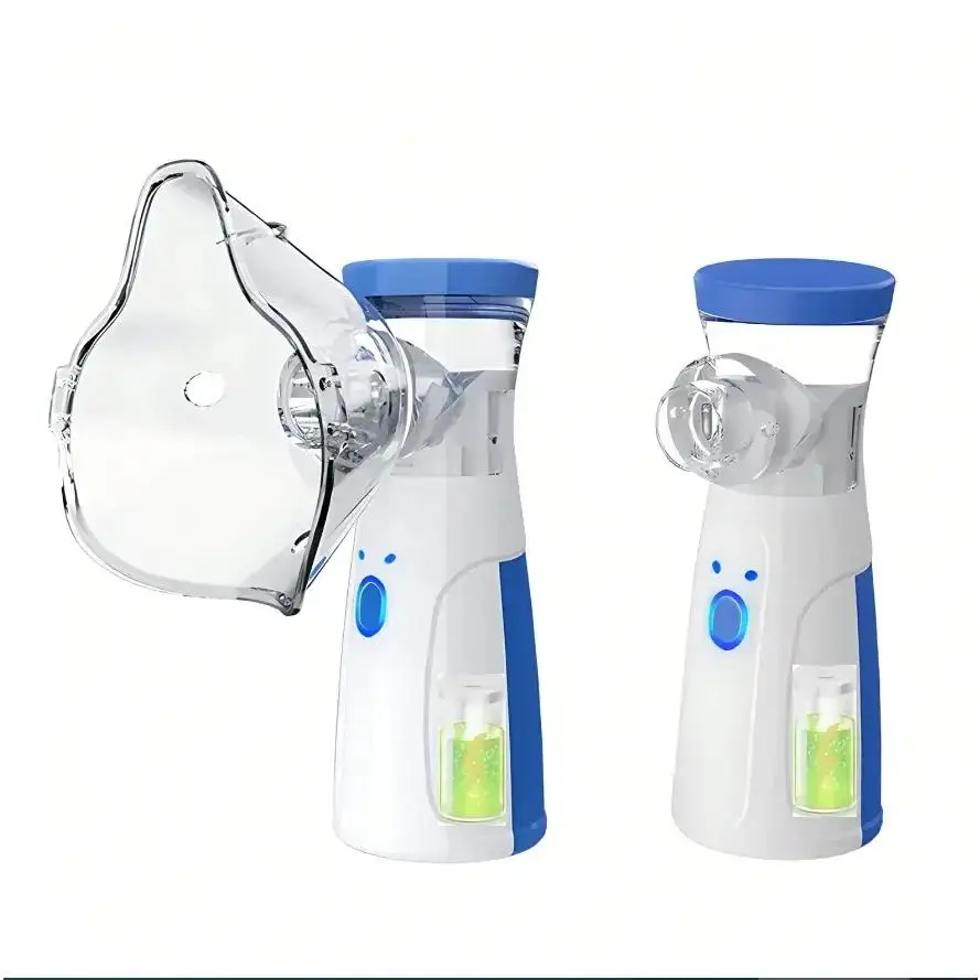 2 PCS Portable Handheld Nebulizer, Includes Face Mask and Mouthpiece, Features a Compact and Self-Cleaning Design, Suitable for Home Use, Travel