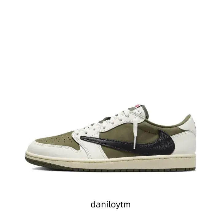 White Olive Green Low Top Retro Sneakers, Premium Leather Upper, Classic Flat Sole, Casual Street Style, Unisex Daily Skate Shoes