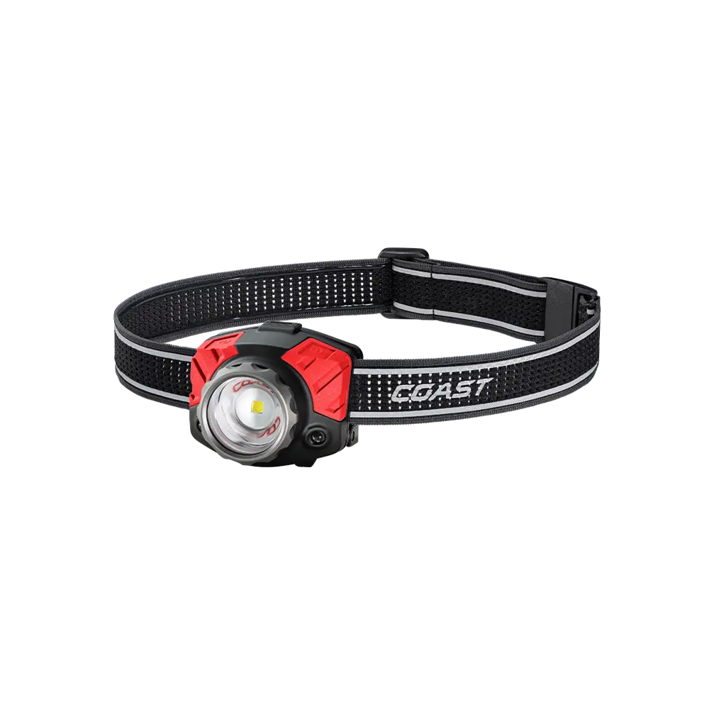 COAST FL85R 1000 Lumen Tri-Color (White/Red/Green) Focusing Rechargeable LED Headlamp, Built-in Rechargeable Battery