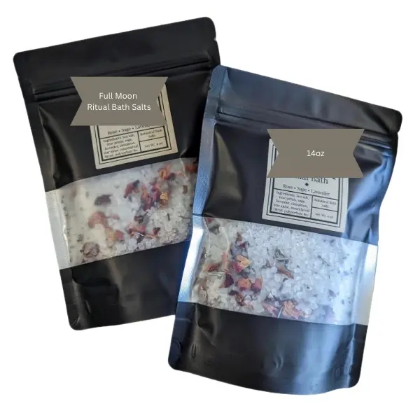 Full moon ritual bath salts Body Care Soap Body Wash Skin Care spells potions witching witchcraft