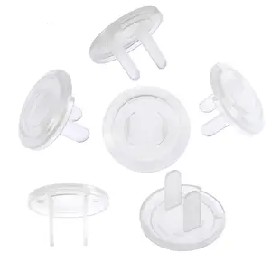 Outlet Plug Covers(52 Pack) Clear  Proof Electrical Protector Safety Caps with Adult Easy Release Concave Design