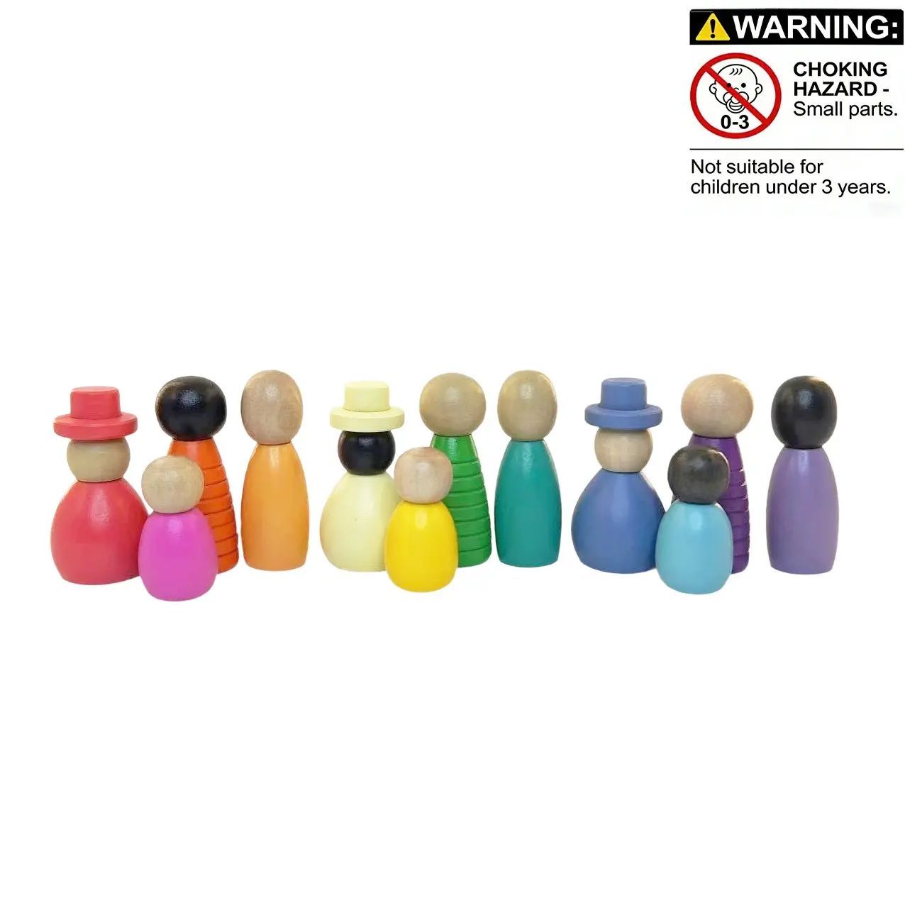 Wooden Color Matching Figurine Toys Shape Sorter Set of 12, Educational Playful Hand-Eye Coordination Montessori Toys, Perfect Gift for Christmas & Halloween