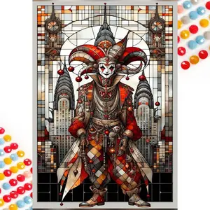 5D DIY Full Drill Round Diamond Painting - Diamond Painting Kit Clown Style Mosaic Canvas DIY Wall Art, Home Wall Decoration