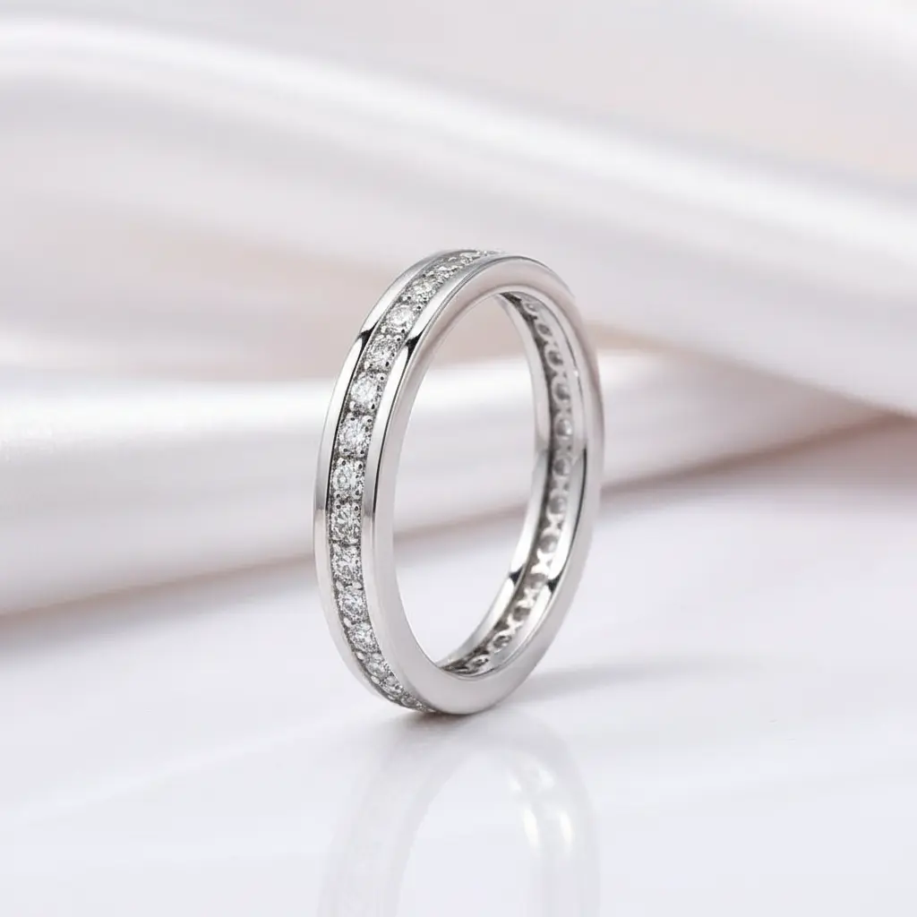 2.0mm Diamond Option Round Channel Eternity Ring