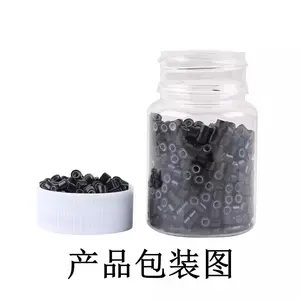 Aluminum hair extension rings and clips 4020*3 aluminum silicone ceramic hair extension beads hair extension tools wig accessories