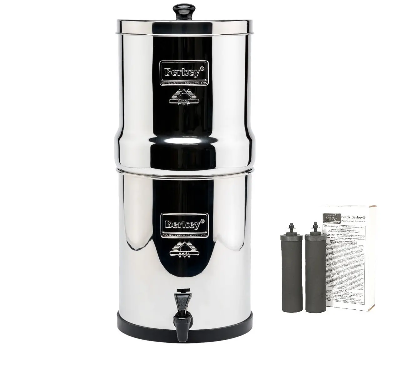 Big Berkey Water Filter System | 2.25 Gal | 2 Black Berkey Filters