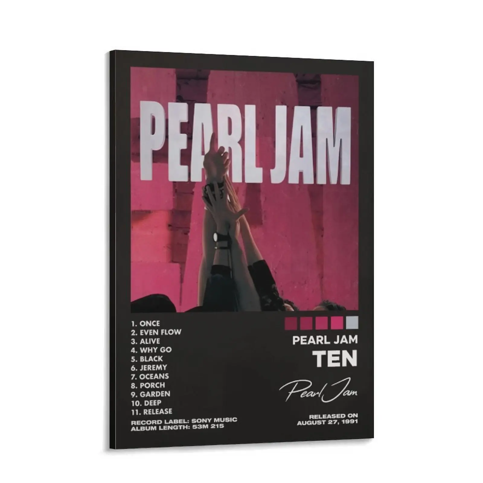 Pearl Jam - Ten Album Poster No No Frame / Album Cover Poster / Music Gift / Music Wall Decor / Fan Gift / Home decor