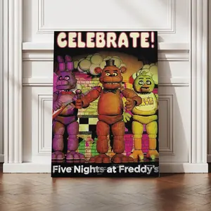 Five Nights at Freddy's Poster Bedroom Decor Set for Boys' Room - Fun Themed Room Decor Piece Ideal Gift for Kids