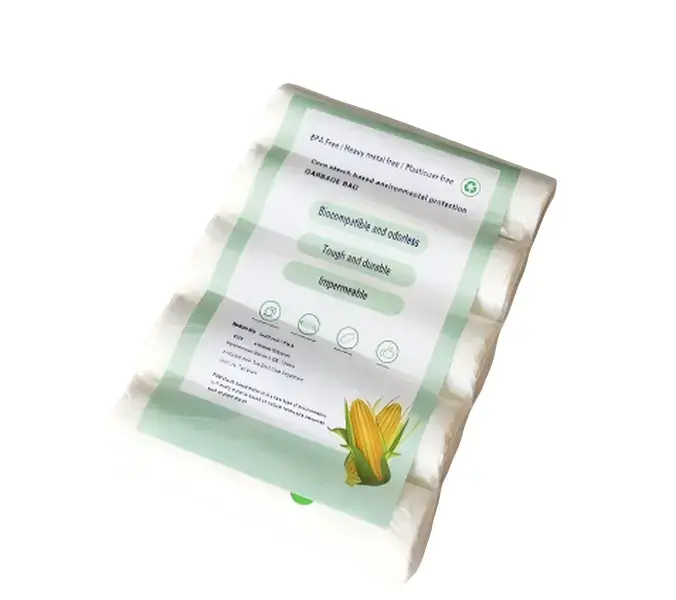 45*50cm Eco-Friendly Household Odorless Compostable Trash Bags, Corn Starch-Based Biodegradable Bags for Kitchen Daily Use