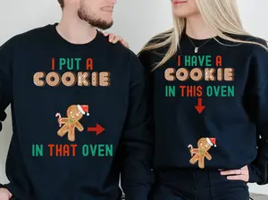 Eating for Two Pregnant Sweatshirt Couples Matching Christmas Pregnancy Announcement Sweater Gift Holiday Maternity Clothing Expecting Baby