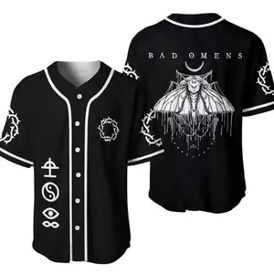 Bad Omens Baseball Jersey, Custom Bad Omens 2025 Tour Shirt, Bad Omens Concert Baseball Jersey, Jersey Shirt 8