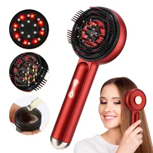 Electric Head Kneading Massage Comb, Scalp Relax Massager, Head Massagers, 660nm Light Oil Applicator, Nourishes Scalp, Hairbrush Essence Oil