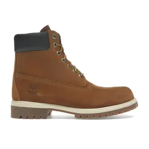 Timberland Men's Premium 6 Inch Lace Up Waterproof Dark Wheat Nubuck, from StockX