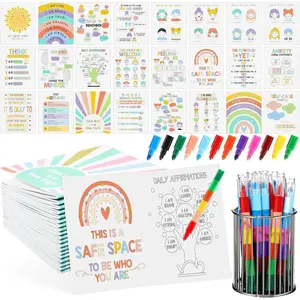 25 Set DIY Painting Coloring Book Bulk Art Therapy Theme Craft Crayon Draw Beautiful Coloring Book for Adult Women Men Relaxation, Reducing Anxiety, Mindfulness, Stress Relief