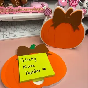 Pumpkin Fall Pen Holder, Pumpkin Sticky Note Desk Holder, Desk Decor, Office Decor, Coffee, Desk Setup