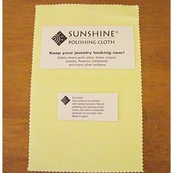 2 Sunshine Polishing Cloth for Sterling Silver, Gold, Brass and Copper Jewelry Polishing Cloth