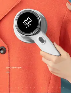 Electric Lint Remover for Sweaters, Wool Coats, and Cotton Clothes - USB Rechargeable Fabric Shaver with Brush - Intelligent digital display
