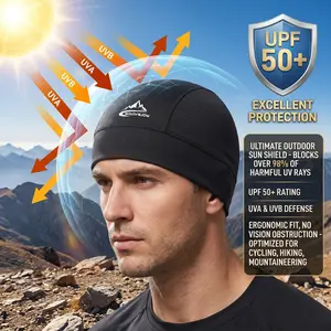 3pcs Breathable Cycling Skull Cap, UPF50+ Ice Silk Helmet Liner, Quick Dry Sweatproof Stretch Lightweight Summer Mesh Hat for Men Women, Running Biking Hiking Outdoor Sun Protection
