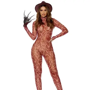Women's Nightmare Freddy Jumpsuit Costume with Glove