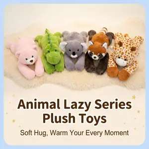 Soft Plush Toy Set Featuring Dinosaur, Giraffe, Panda & Bear, Perfect for Home Decor, Comforting Companion, Cute Animal Stuffed Toys
