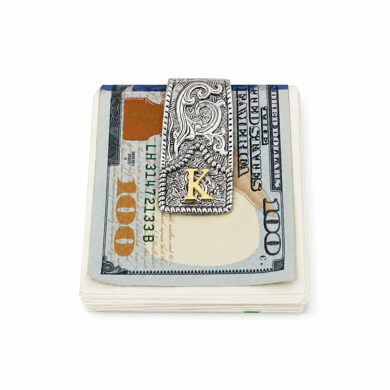 Handmade Copper Cow Tag money clip with Copper Initial – Custom Western money clip for Men & Women, Texas-Inspired Cowboy money clip, Fashion Accessory for Gifts