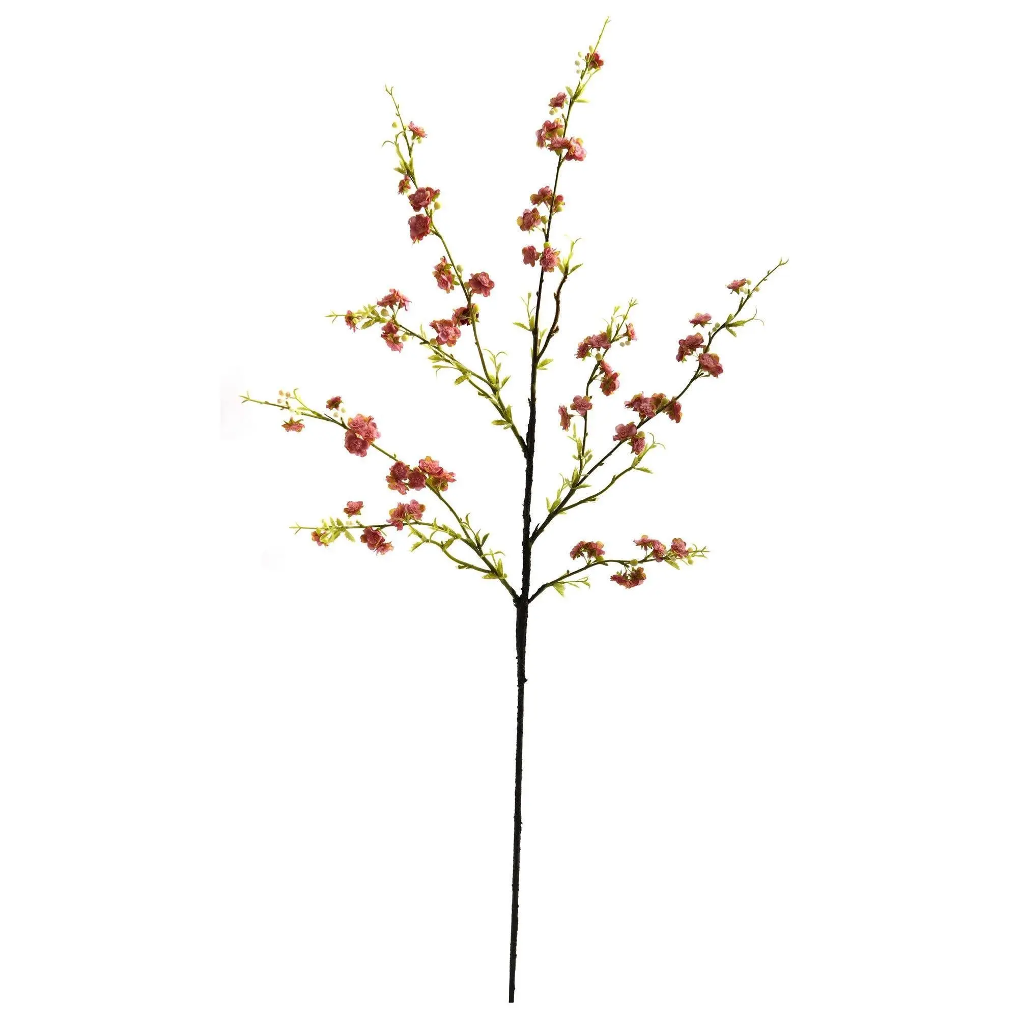 6-Piece Artificial Fake Cherry Blossom Stems Set Pack - 38 in Tall Decorative Wispy Floral Stems for Home Vase Arrangements