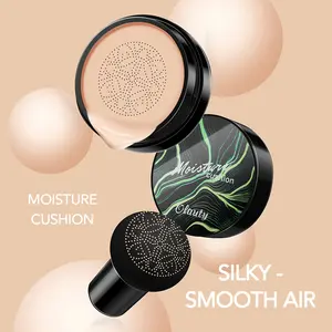 Moisturizing Air Cushion Foundation – Full Coverage, Lightweight & Long-Wear with Natural Radiant Finish, Easy Mushroom Sponge Application for All Skin Types