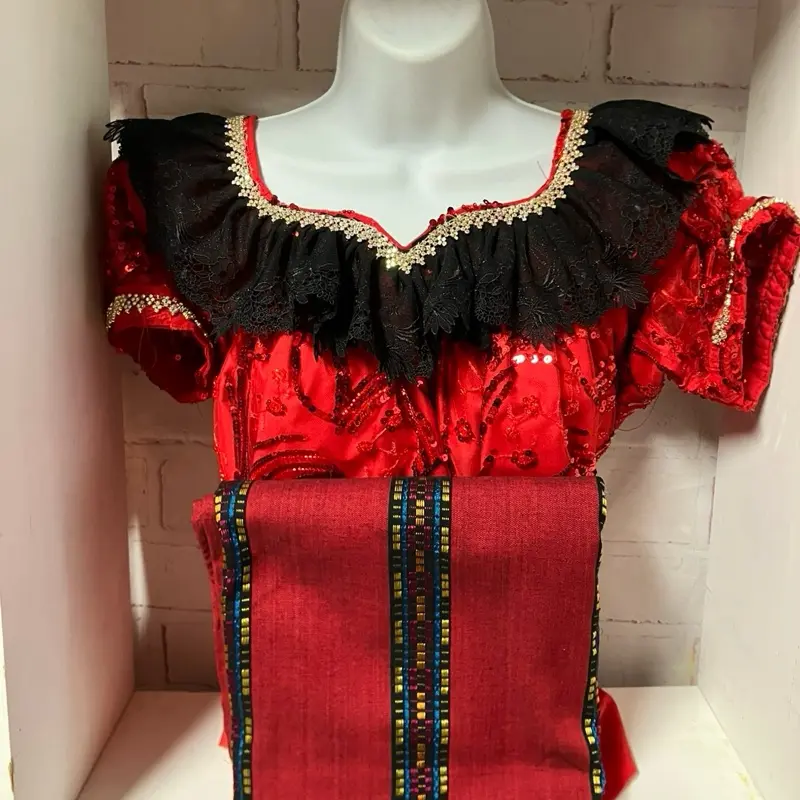 Kichelense Red 5-Vara Cut Blouse, Affordable Women's Casual Top