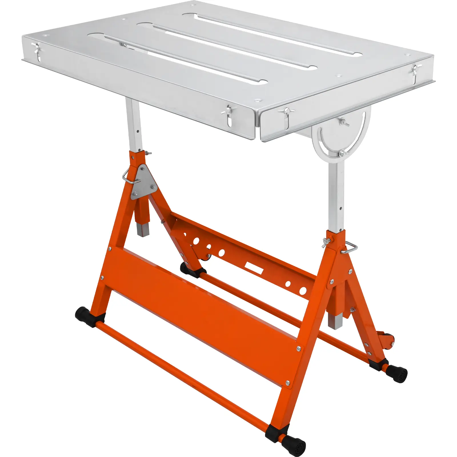 【Summerfinds】VEVOR Welding Table 30" x 20" 400lbs Load Capacity Steel Welding Workbench Table on WheelsFolding Work Bench with Three 1.1" Slot3 Tilt AnglesAdjustable HeightRetractable Guide Rails