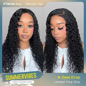Wavymy Pre-Bleached Wear Go Casual Water Wave Versatile 7x5 Closure Lace Wigs Pre-Cut Glueless Wig 180% Density Full Hair Ready To Go Natural Daily Wig 100% Human Hair#SummerVibes