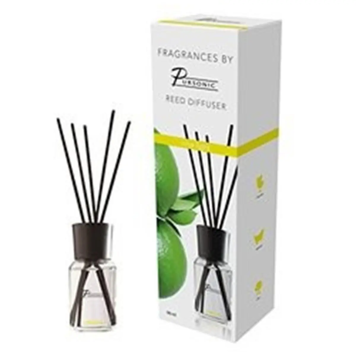 212 MAIN Basic 50ml Alcohol-Free Reed Diffuser - Aromatherapy Scent Diffuser, Long-Lasting Lime Light Fragrance Oil, Premium Formula Home Freshener for Home Use (0 – 500 Ml Capacity Range)