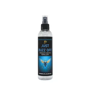 JUST BUZZ OFF Mosquito, Bee, Tick Repellent – 8 oz. - 100% Natural, Deet Free