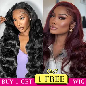 [Combo sale 30"&30"] "buy 1 get 2 wig" 13x4 Lace Front Wigs Human Hair Transparent Lace Frontal Human Hair Wigs 180% Density for Woman