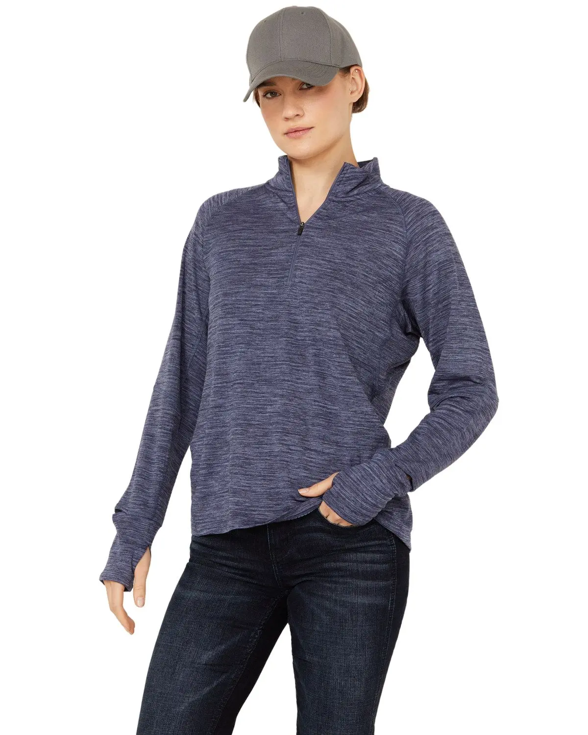 Ariat Women's Women'S Rebar Gridwork Baselayer 1/4 Zip T-Shirt - 10053002
