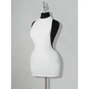Solid Color Criss-Cross Backless Casual Mini Dress White Bodycon Dress White Club Dress,White Dresses Classy Elegant,Party Dress
