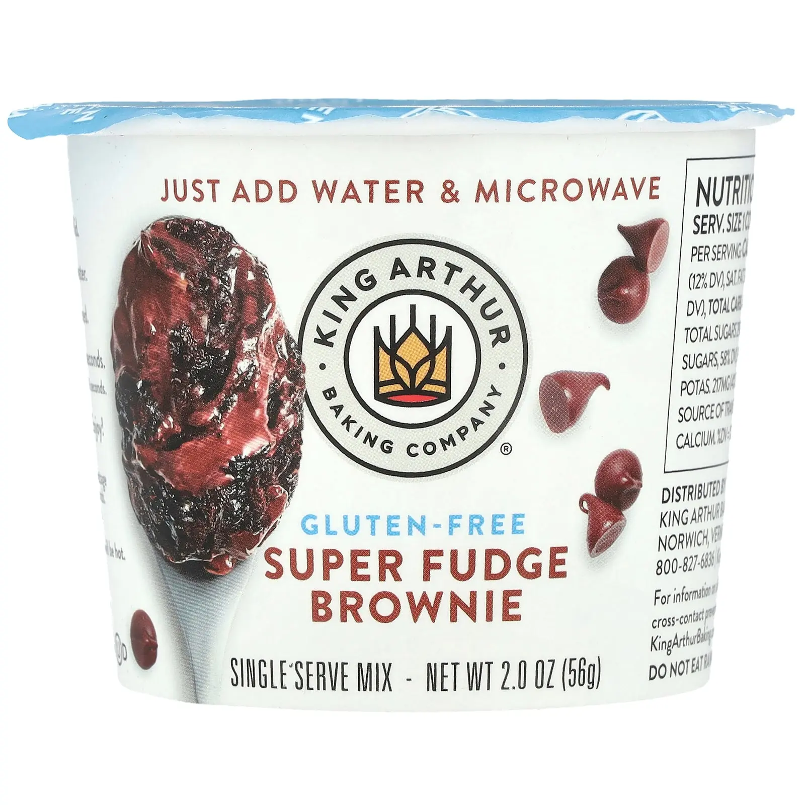 King Arthur Baking Company Super Fudge Brownie, Single Serve Mix, 2 oz (56 g)