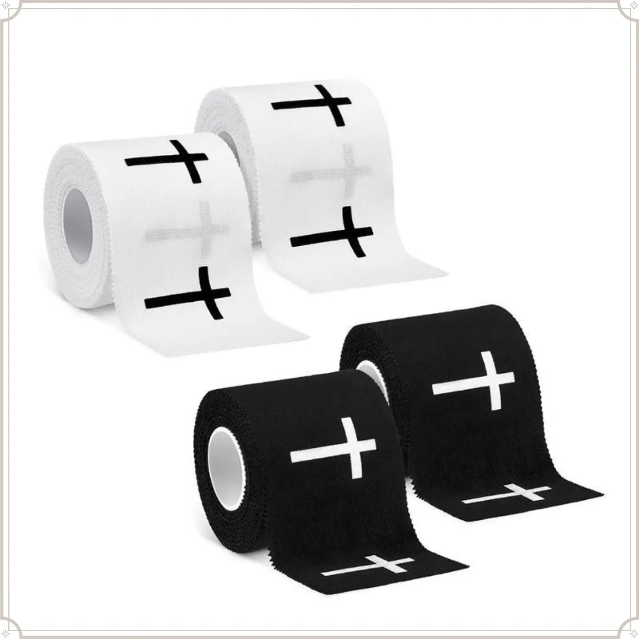 2026 Cross Tape Christian Cotton Athletic Tape, 2in x 23ft Sports Wrap for Wrists, Work Out, Boxing Wraps, Soccer & Football, Christian Church Gifts