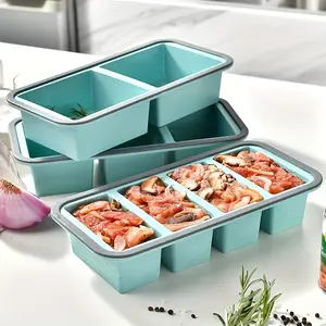 Silicone Freezer Trays with Lids, 1-Cup Soup Container Style Ice Cube Trays for Freezer - Leakproof, Dishwasher, Oven Safe, Stackable, Ideal for Frozen Broth, Leftovers & Meal Prep, BPA Free, Set Of 1